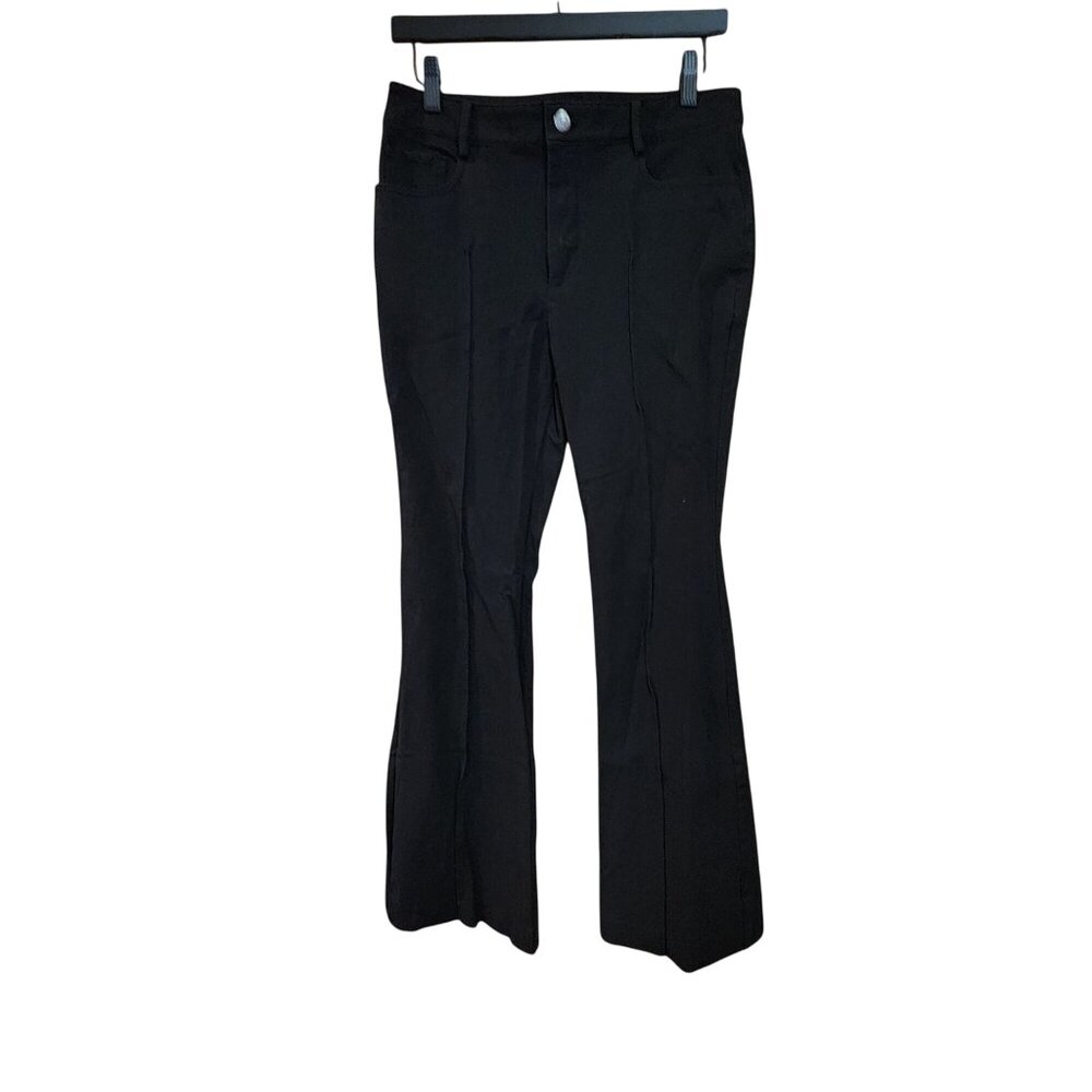 Loft Womens Tummy Control panel Black Bootcut Pants Size 6 Stretch Cotton Blend